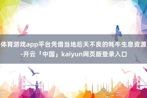 体育游戏app平台凭借当地后天不良的牦牛生息资源-开云「中国」kaiyun网页版登录入口