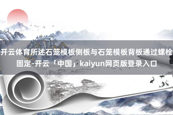 开云体育所述石笼模板侧板与石笼模板背板通过螺栓固定-开云「中国」kaiyun网页版登录入口